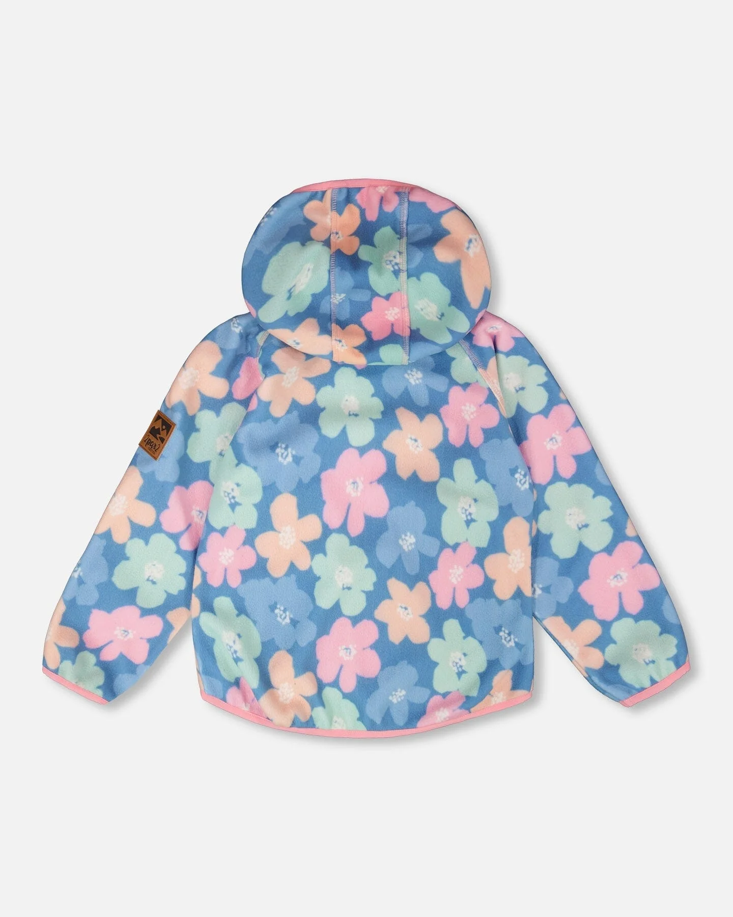 Windfleece Jacket Blue Flower Print - Image 3