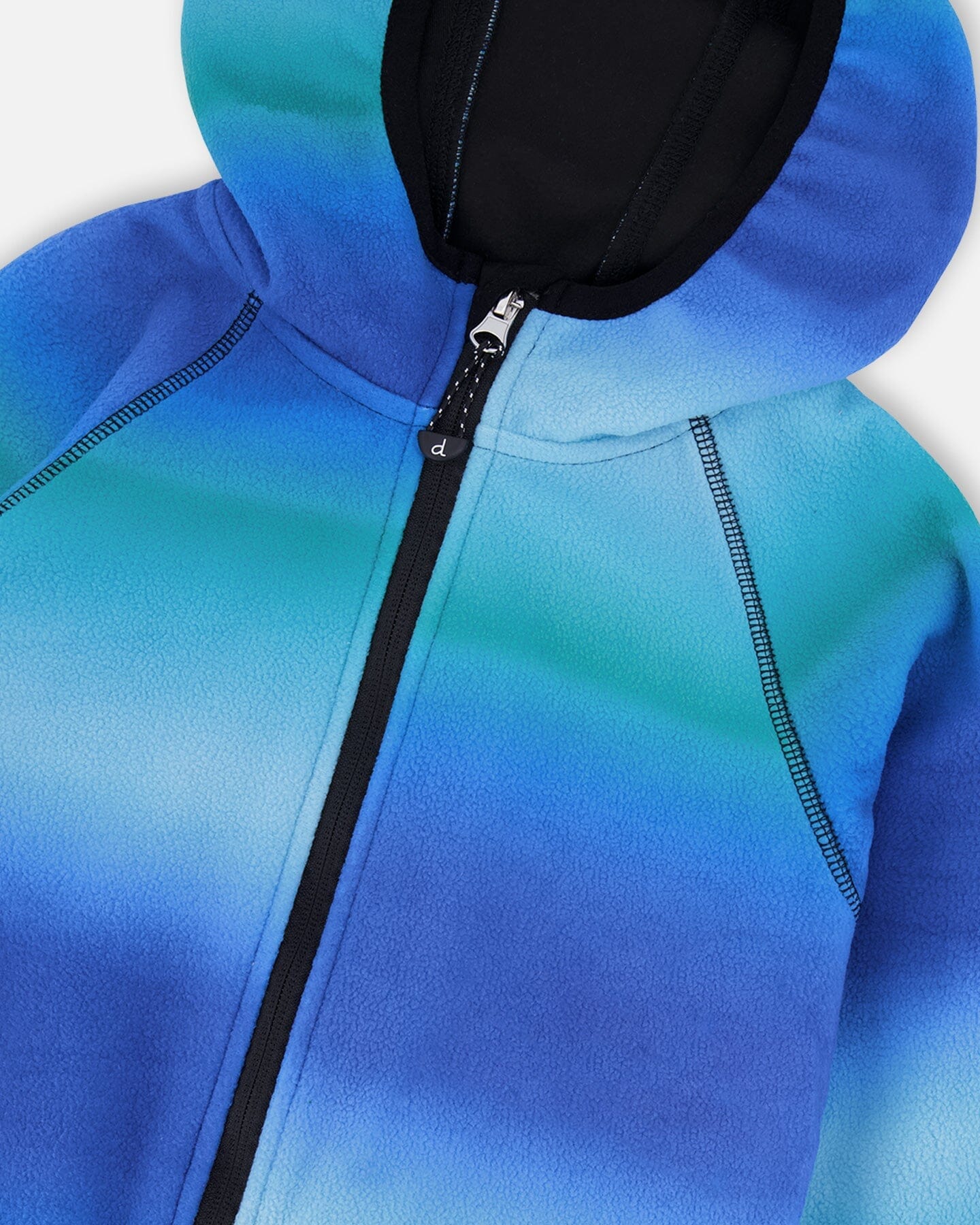 Windfleece Jacket Blue To Black Gradient - Image 3