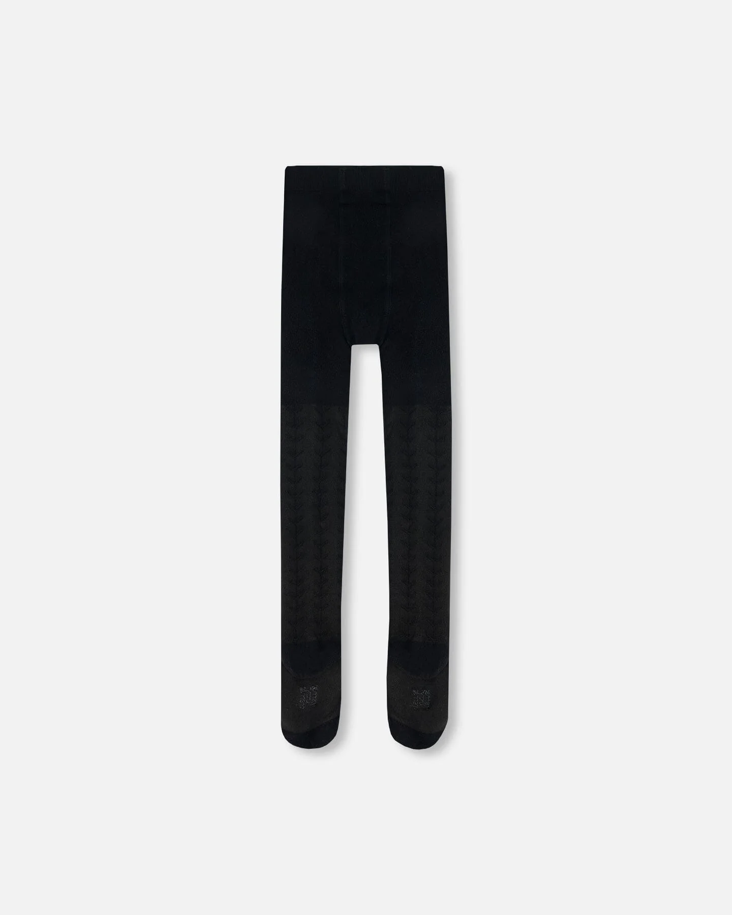 Tonal Jacquard Tights Black - Image 3