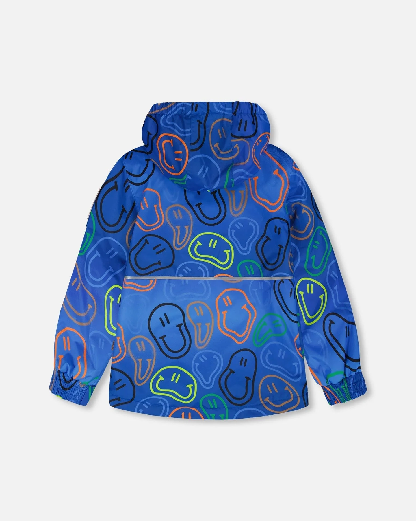 Two-Piece Mid-Season Outerwear Set Blue Printed Smileys - Image 4