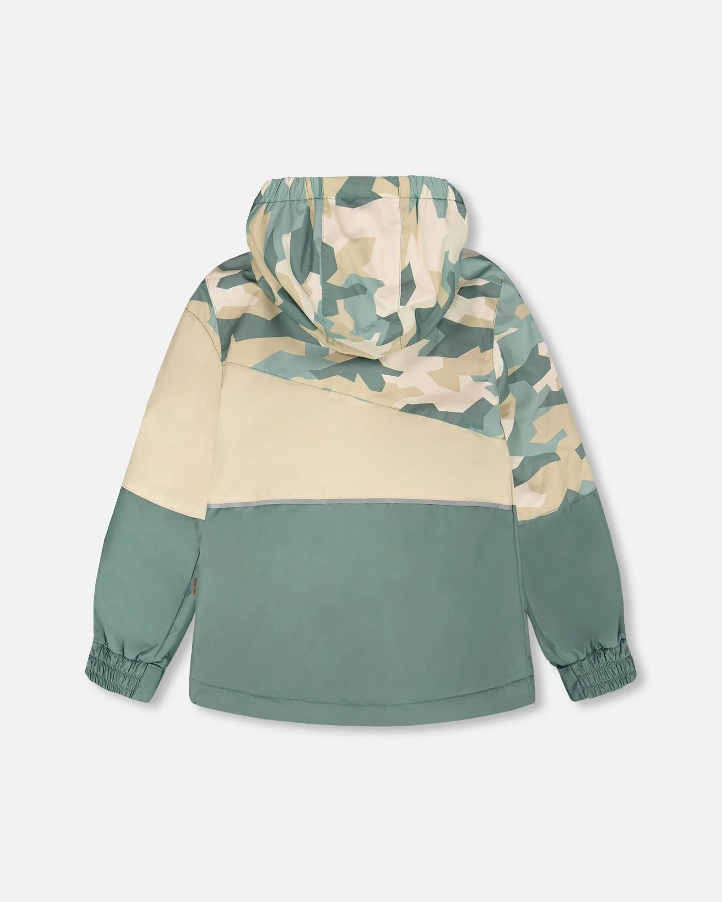 Two-Piece Mid-Season Outerwear Set Green Camouflage Print - Image 3