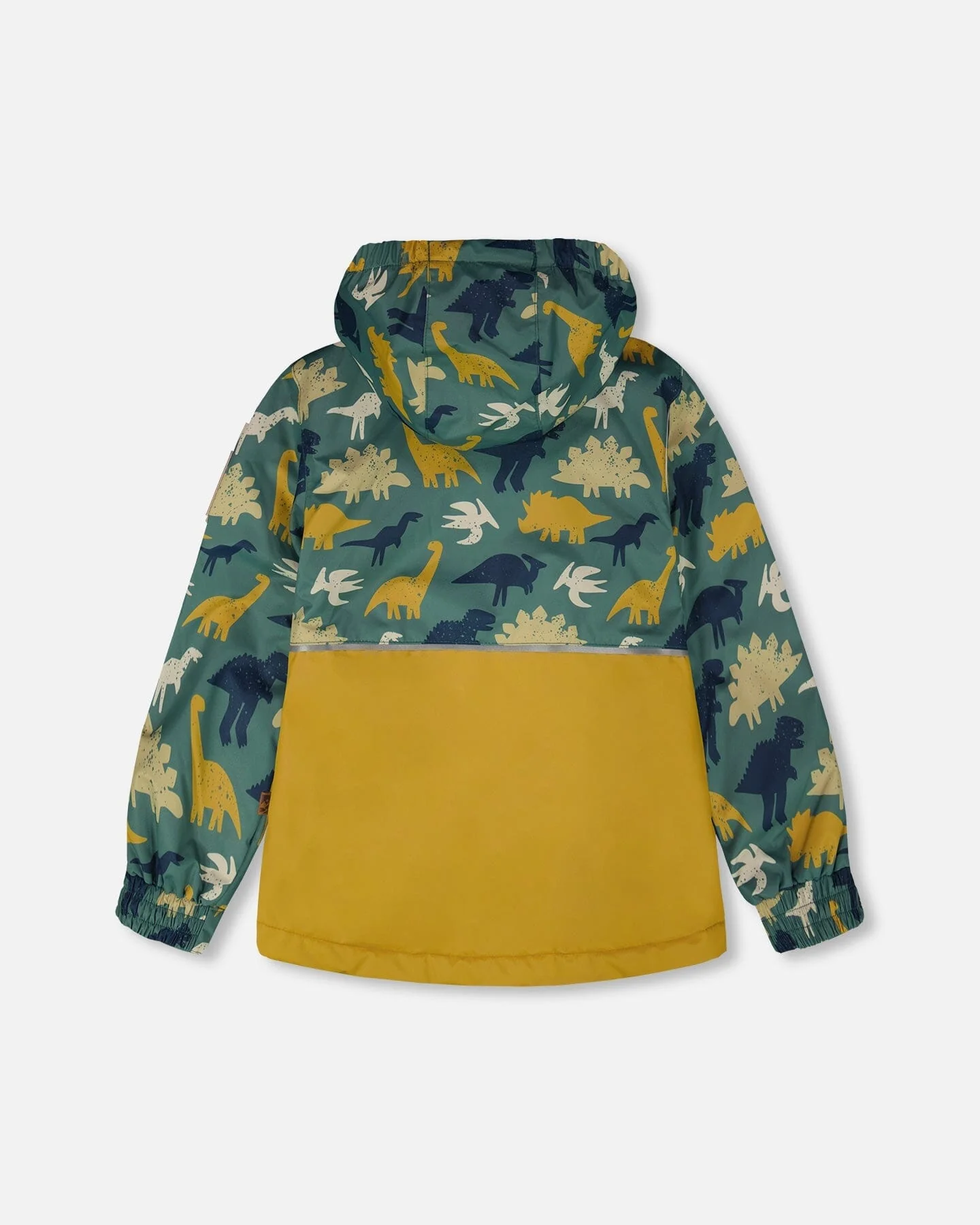 Two-Piece Mid-Season Outerwear Set Green Dinosaur Print - Image 4
