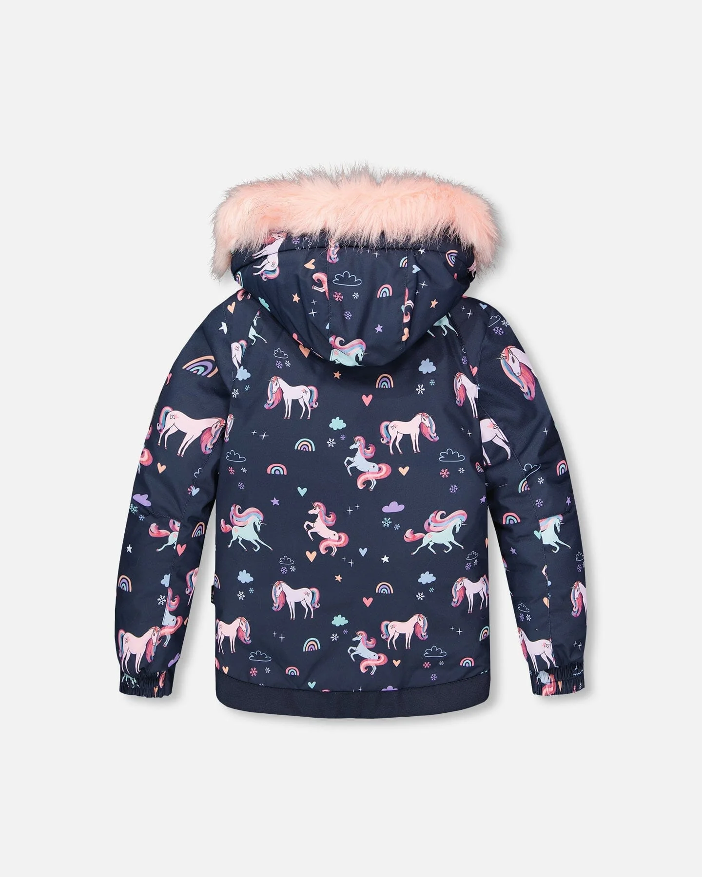Two-Piece Play Snowsuit Navy Unicorn Print - Image 4