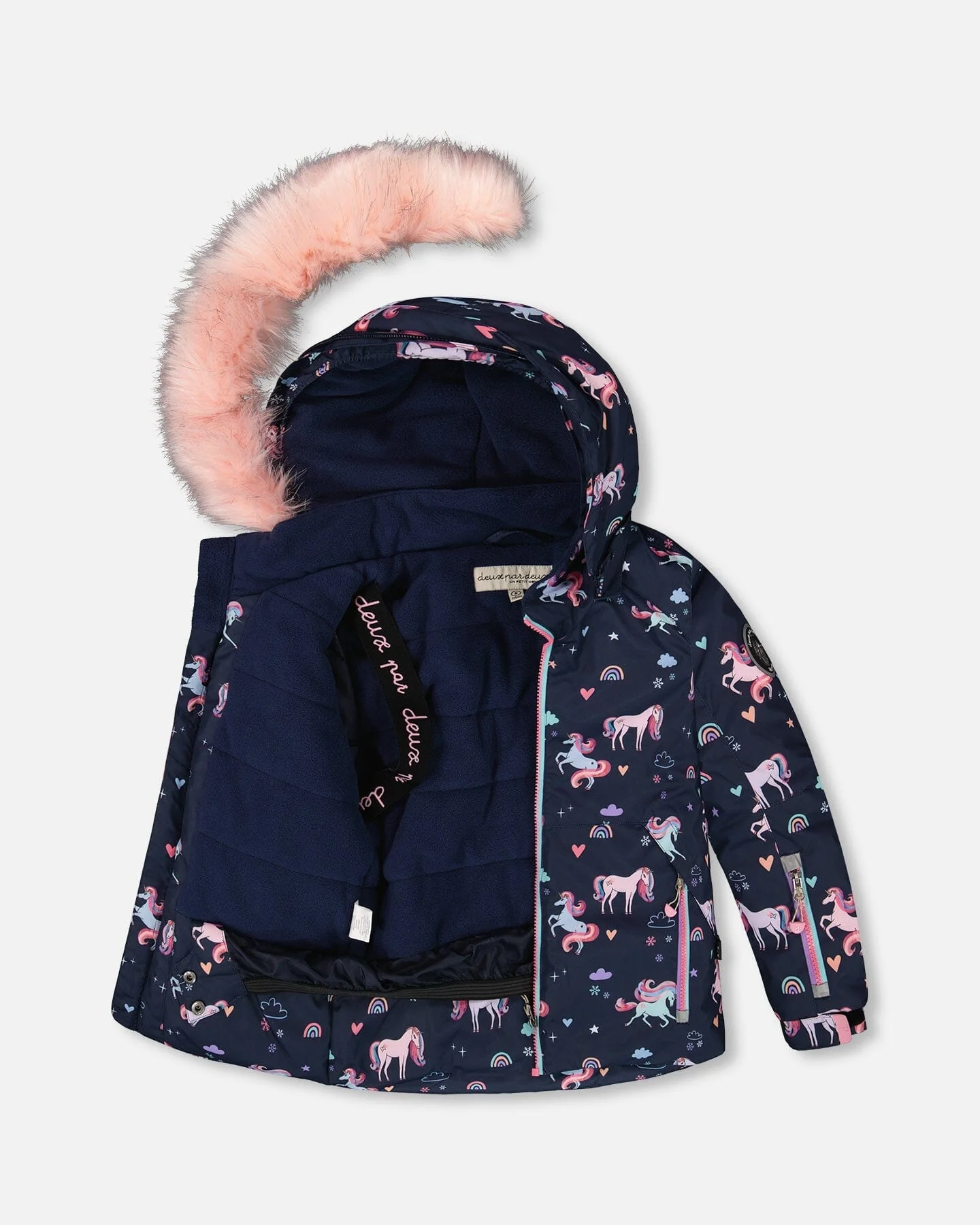 Two-Piece Play Snowsuit With Printed Jacket And Solid Pant Candy Pink - Image 3