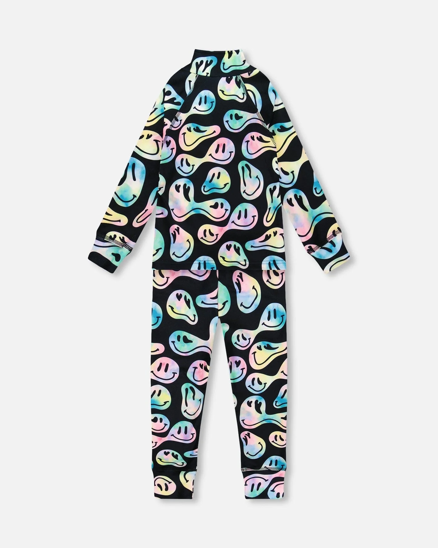 Two-Piece Thermal Underwear Set Smiley Face Girl - Image 4