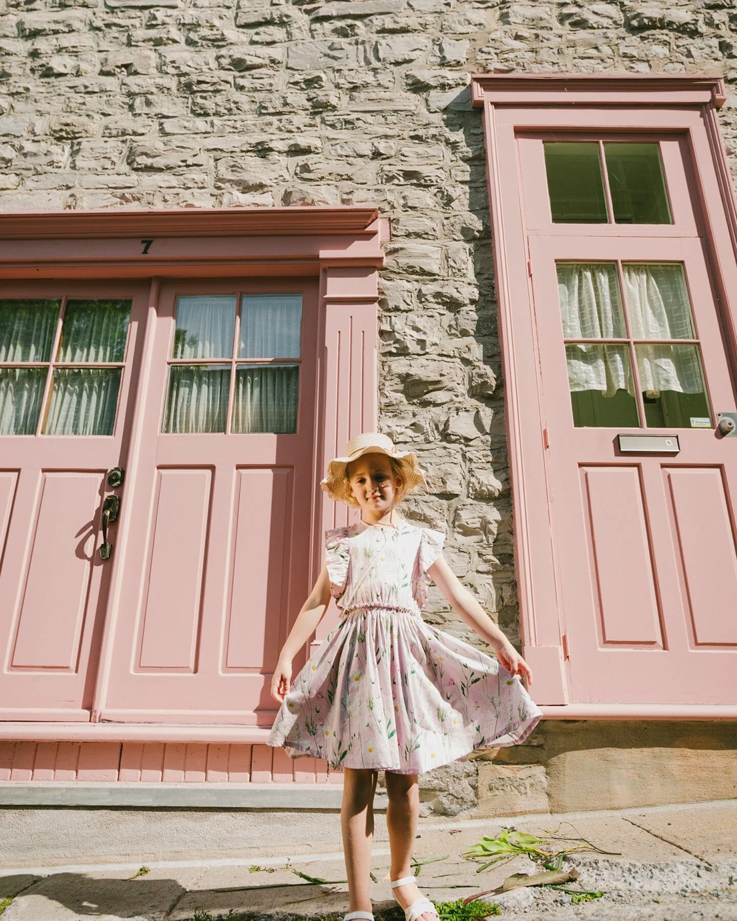 Viscose Dress Pink Printed Flowers - Image 5