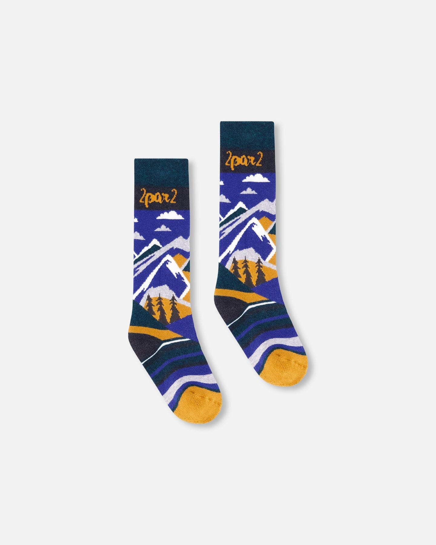 Winter Ski Socks With Merino Wool Deep Teal - Image 3